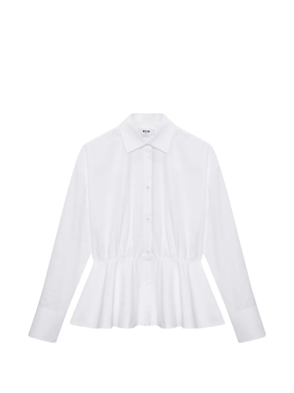 MSGM Camicia con peplum - Bianco