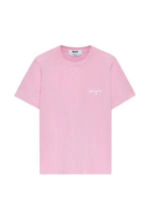 LOEWE logo-embroidered T-shirt | Pink | FARFETCH