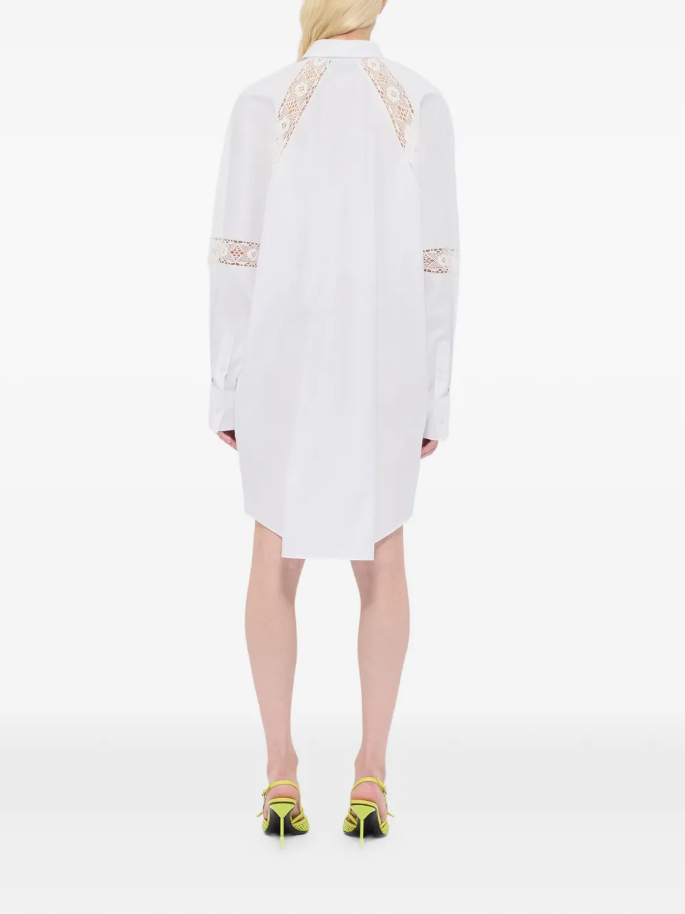 MSGM Mini-jurk met kanten detail Wit