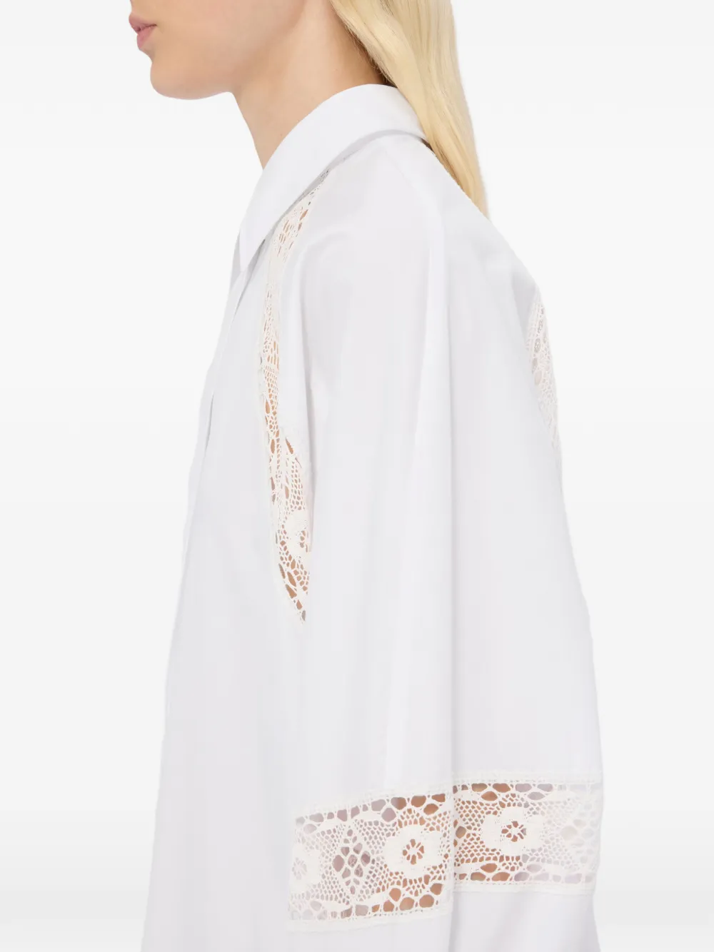 MSGM Mini-jurk met kanten detail Wit