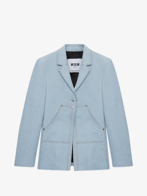 MSGM topstitch pocket denim jacket
