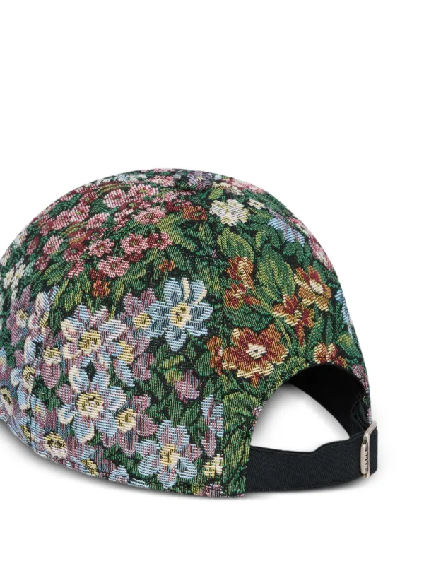 MSGM Floral Cap | Green | FARFETCH ID