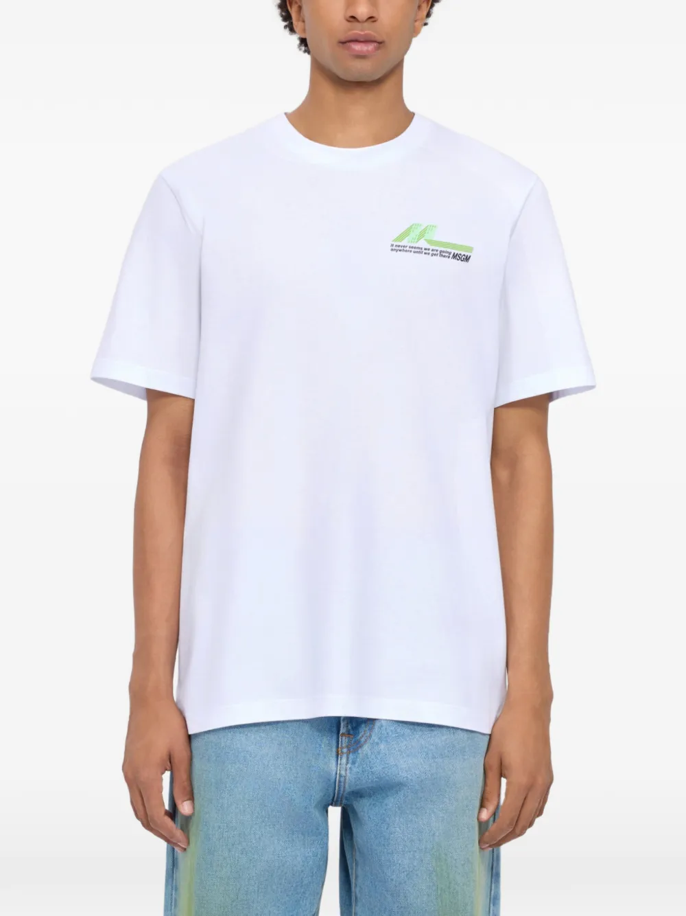 MSGM T-shirt met ronde hals Wit
