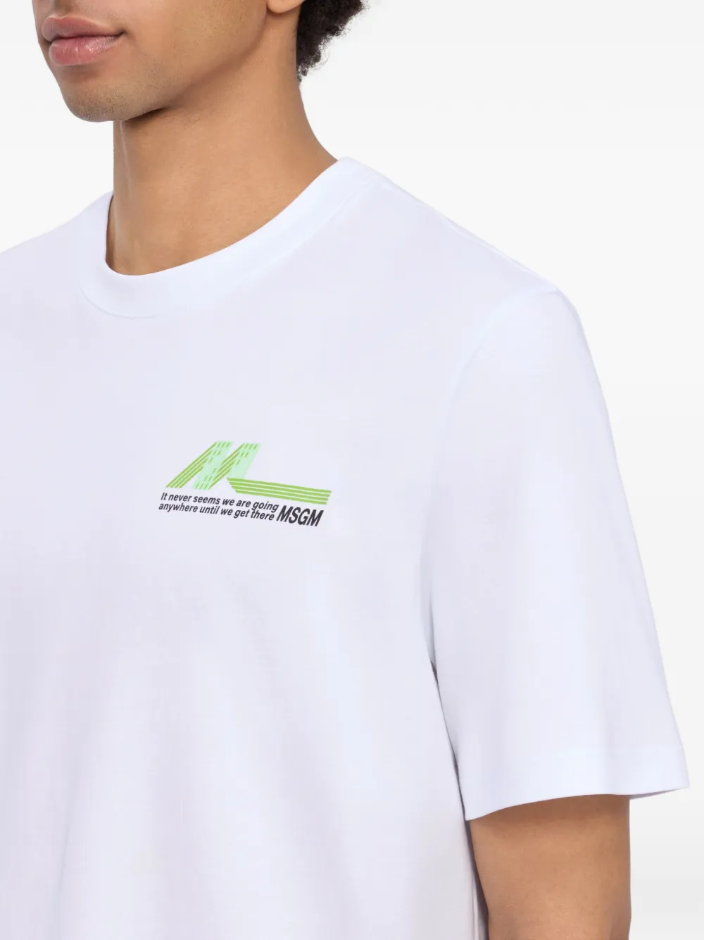 MSGM T-shirt met ronde hals Wit