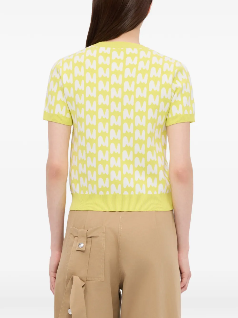 MSGM Gebreide top Geel