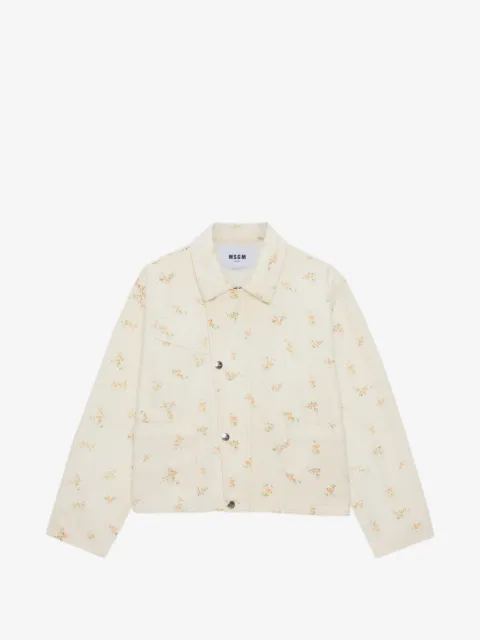 MSGM floral denim jacket