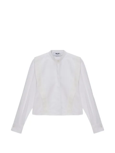 MSGM lace panel shirt