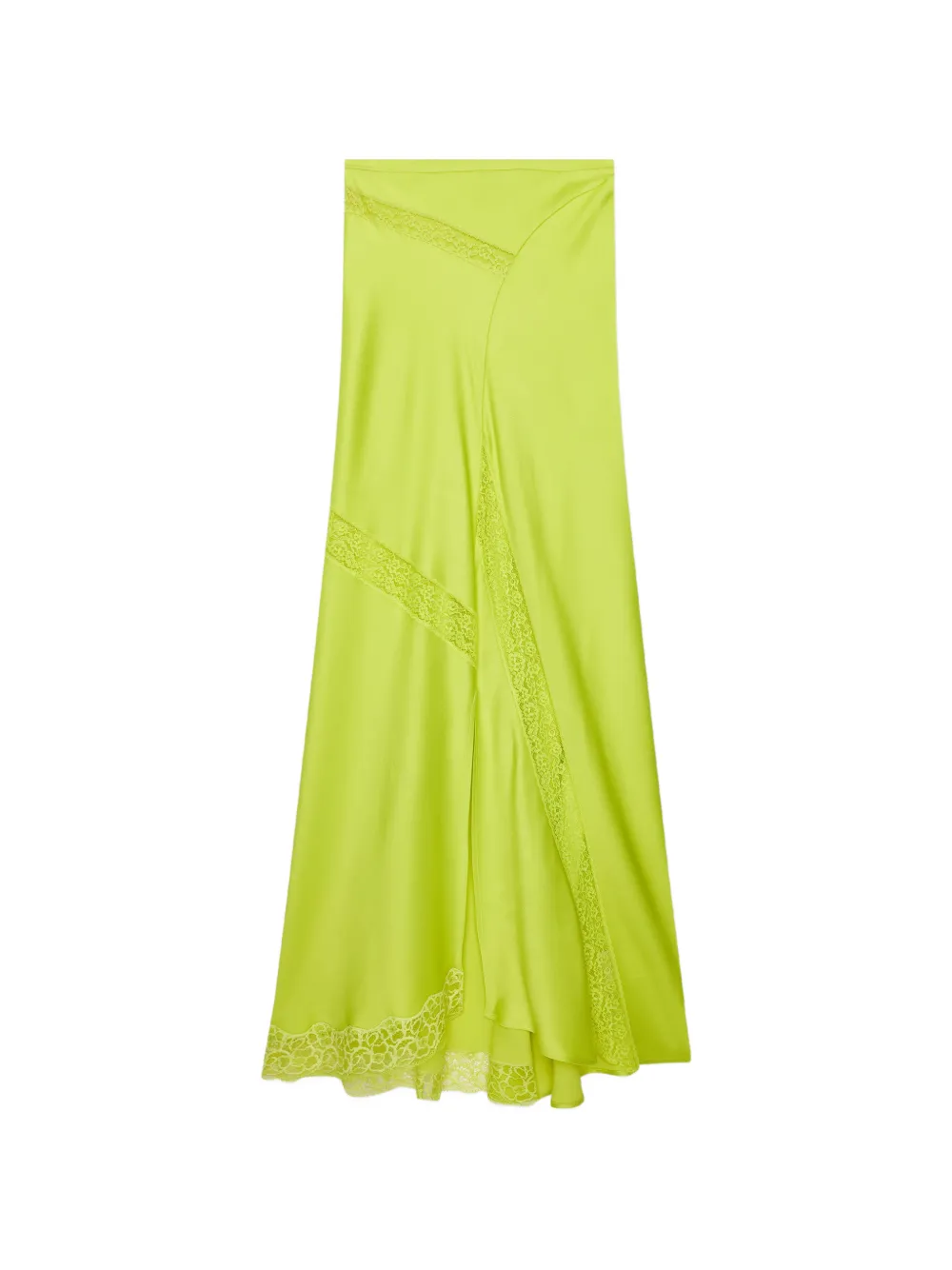 MSGM lace panelled maxi skirt - Verde