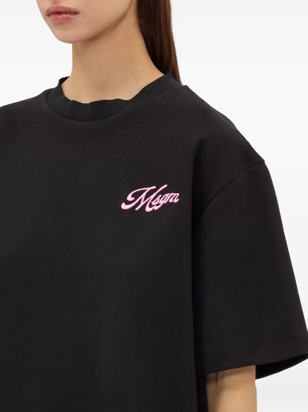 MSGM T-shirt met borduurwerk Zwart