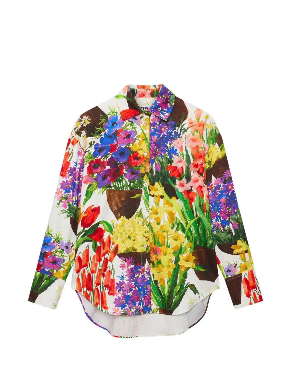 MSGM floral print shirt - Bianco