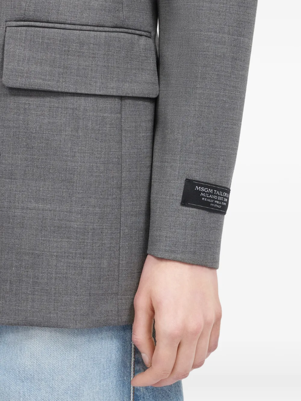 MSGM Blazer met dubbele rij knopen Grijs