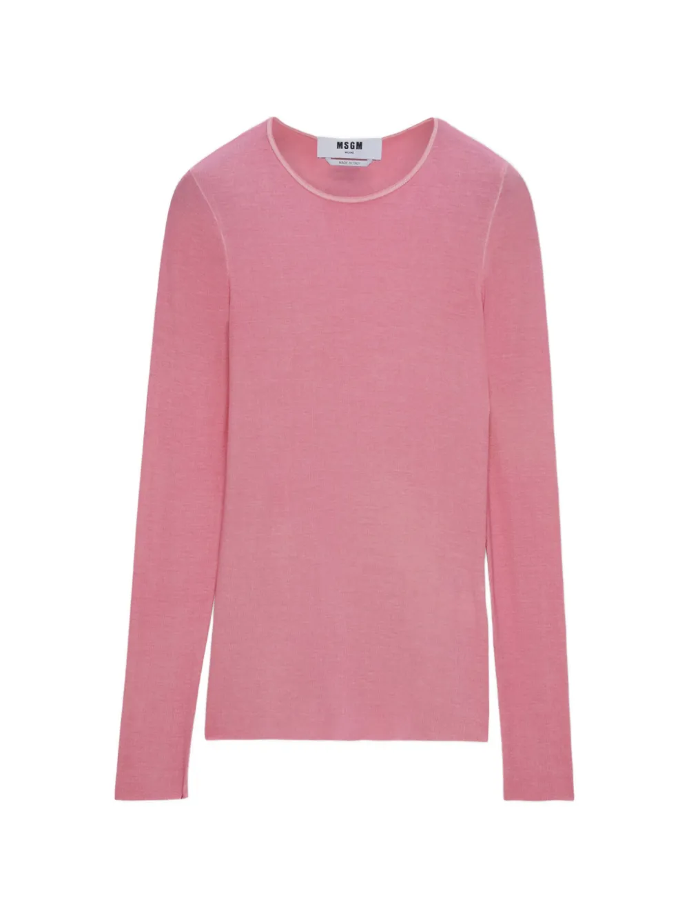 MSGM Top a maniche lunghe con scollo rotondo - Rosa