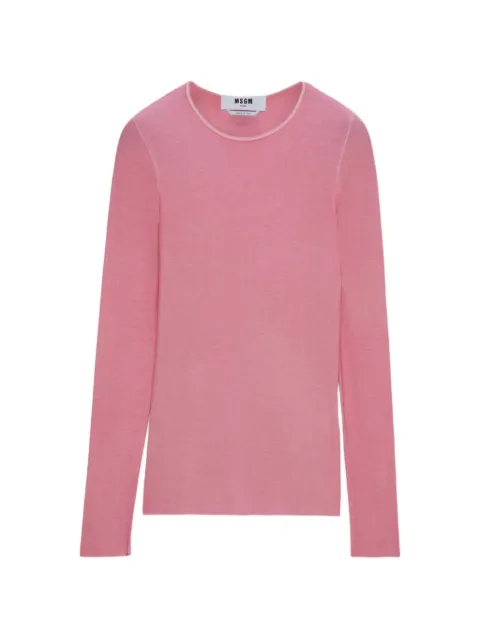 MSGM round-neck long-sleeved top