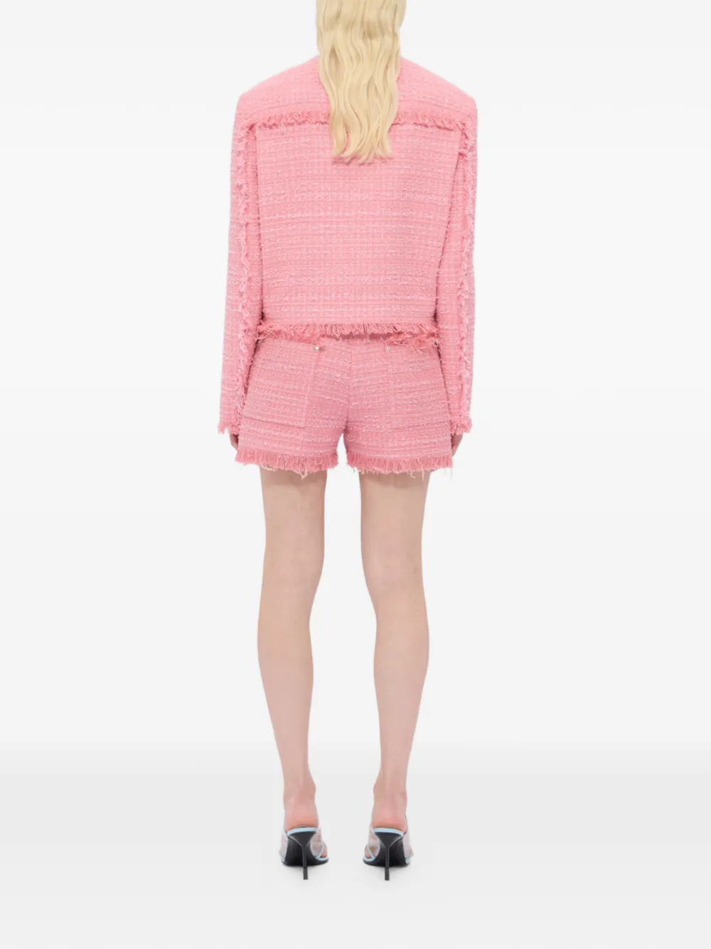 MSGM Shorts verfraaid met franje Roze