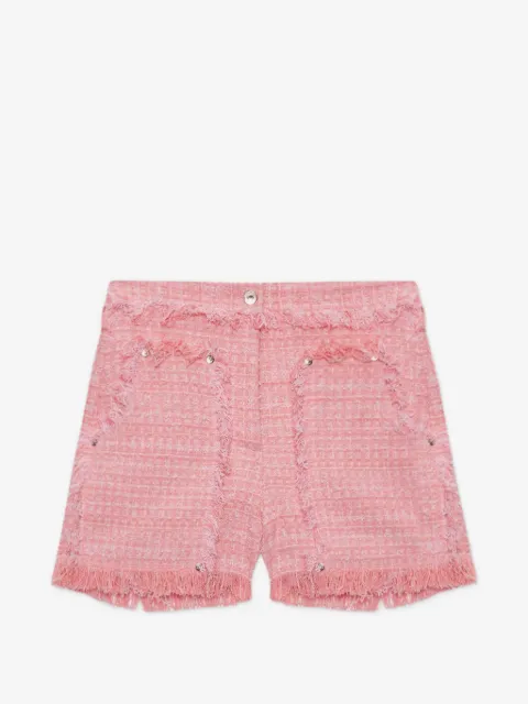 MSGM fringed-hem shorts