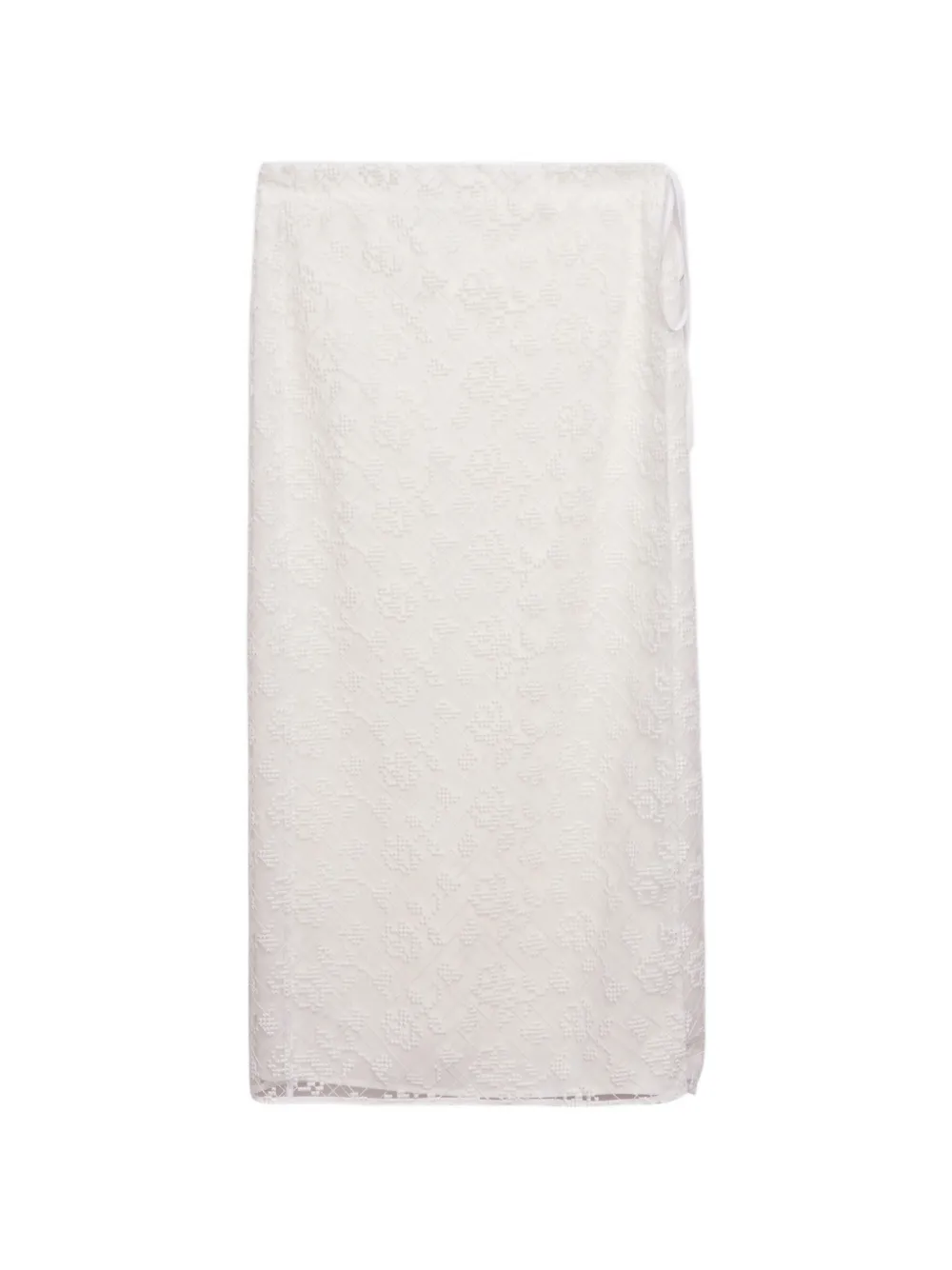 MSGM Gonna lunga in pizzo - Bianco