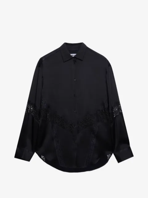 MSGM lace-panel shirt