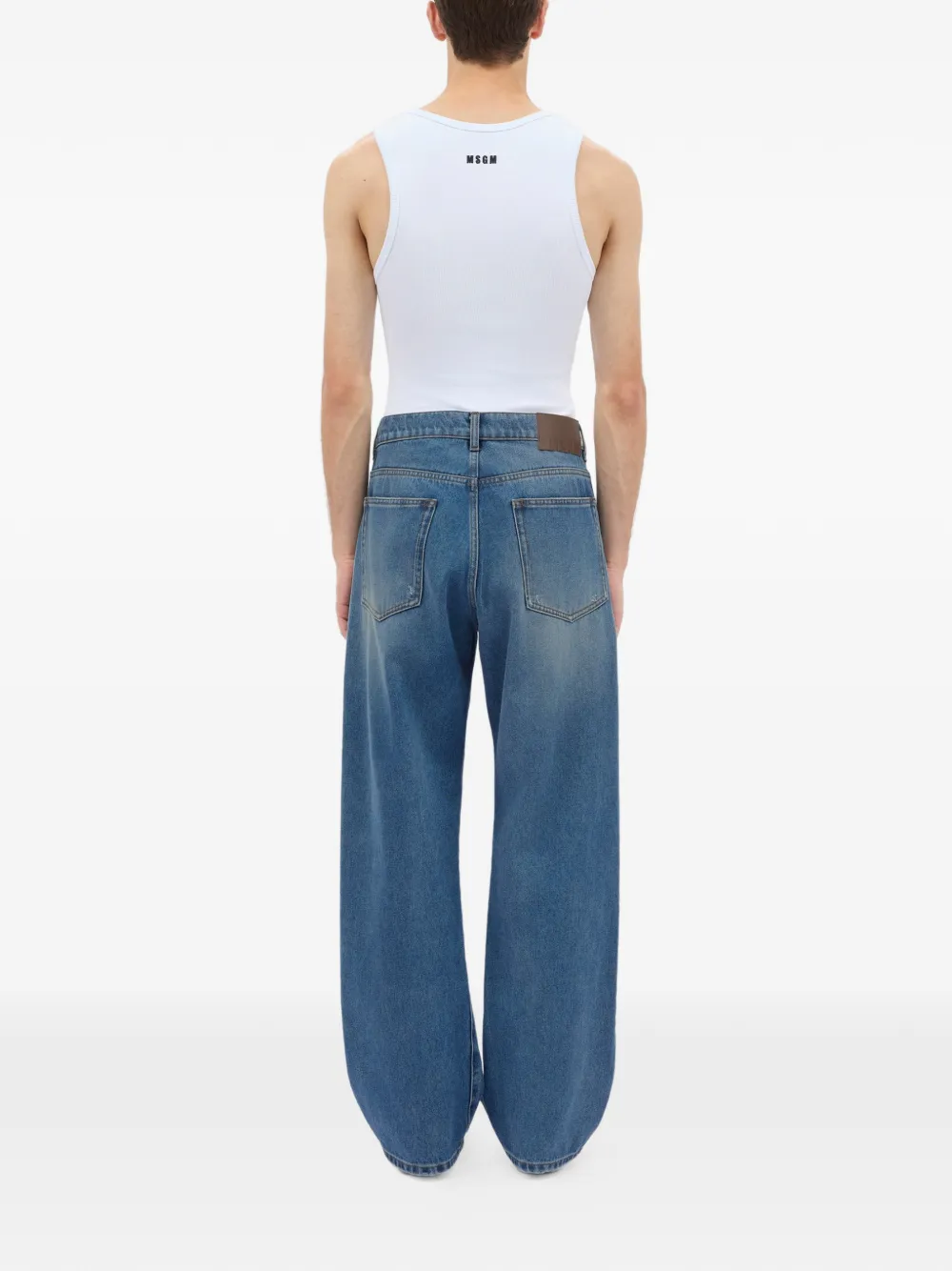 MSGM Gerafelde jeans Blauw