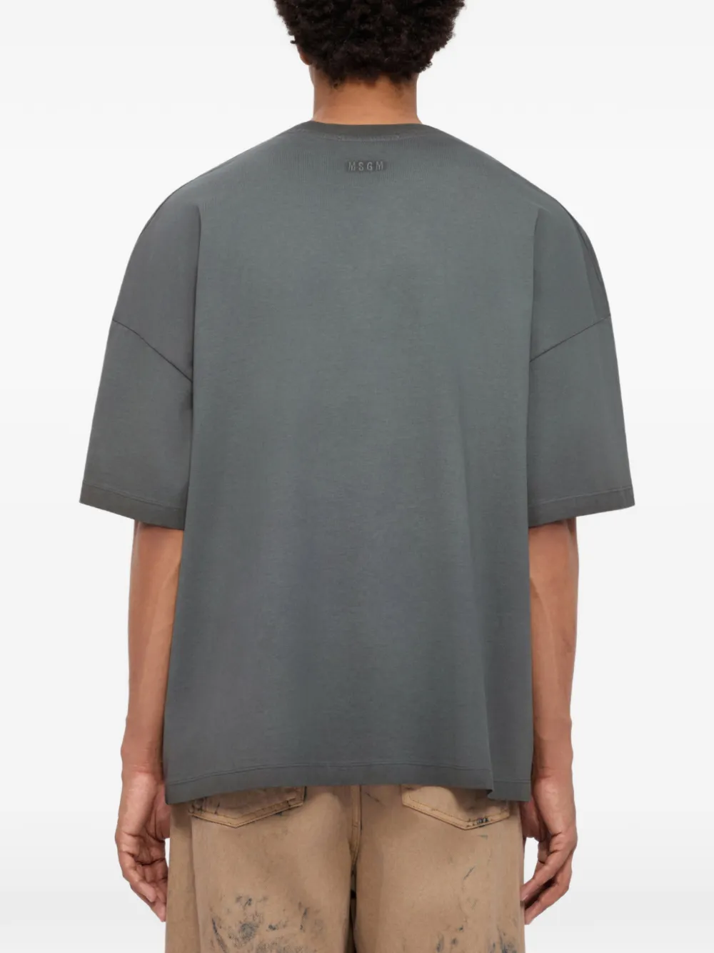 MSGM T-shirt met stras Grijs