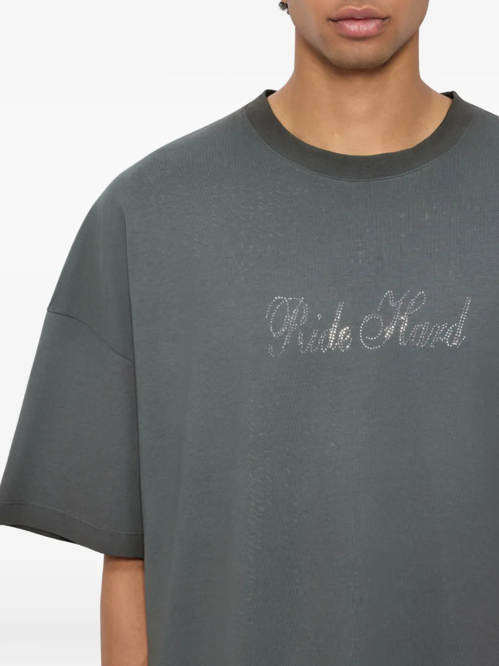MSGM T-shirt met stras Grijs