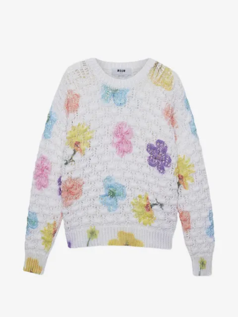 MSGM pull à fleurs