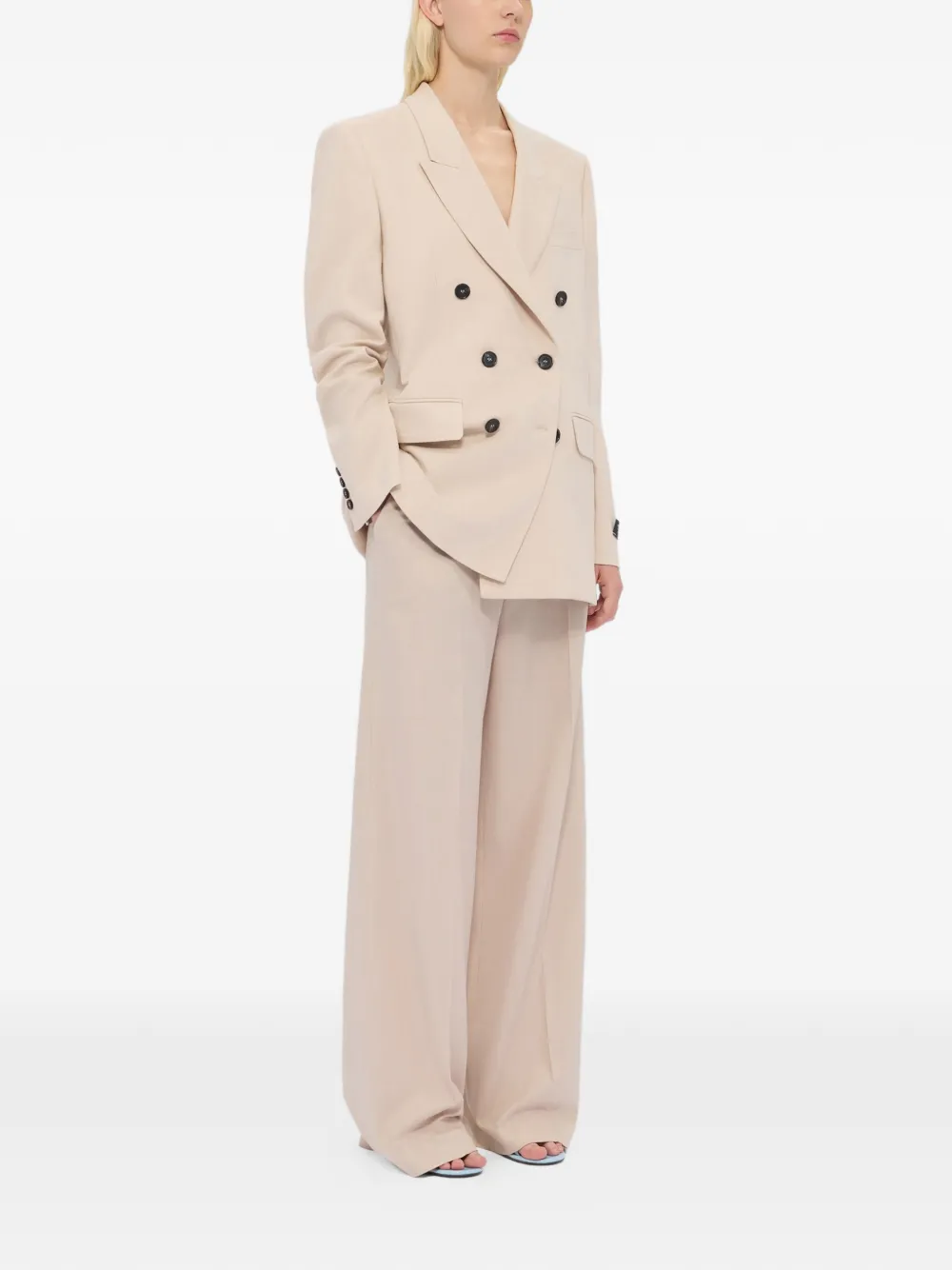 MSGM Broek met wijde pijpen Beige