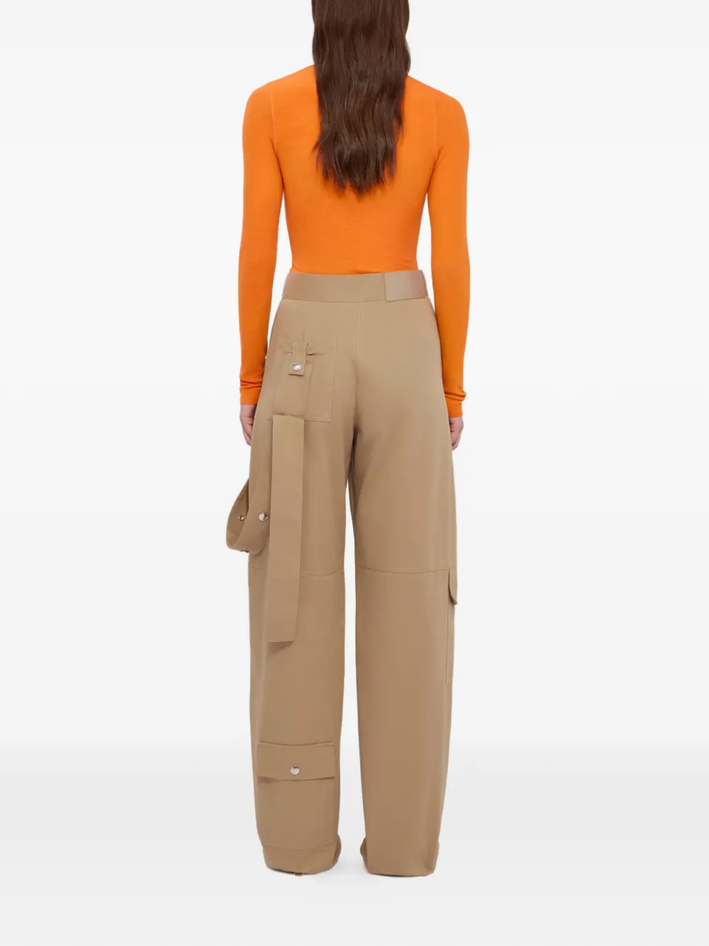 MSGM Broek met zakdetail Beige