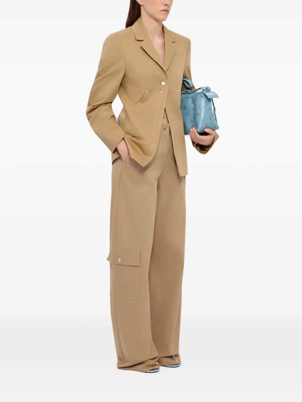 MSGM Broek met zakdetail Beige