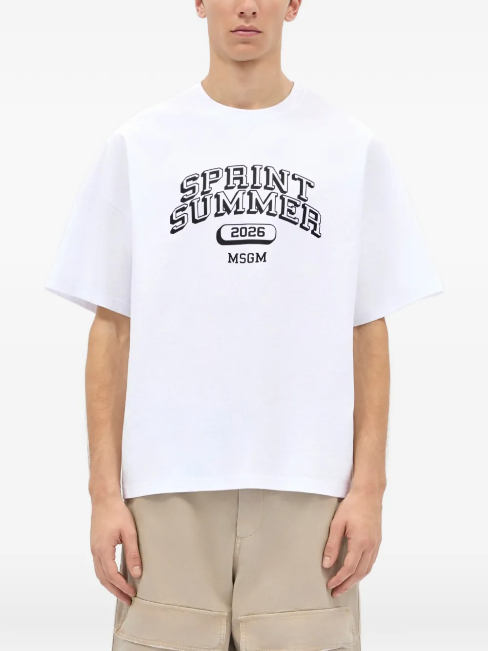  Msgm Graphic T-shirt - White 