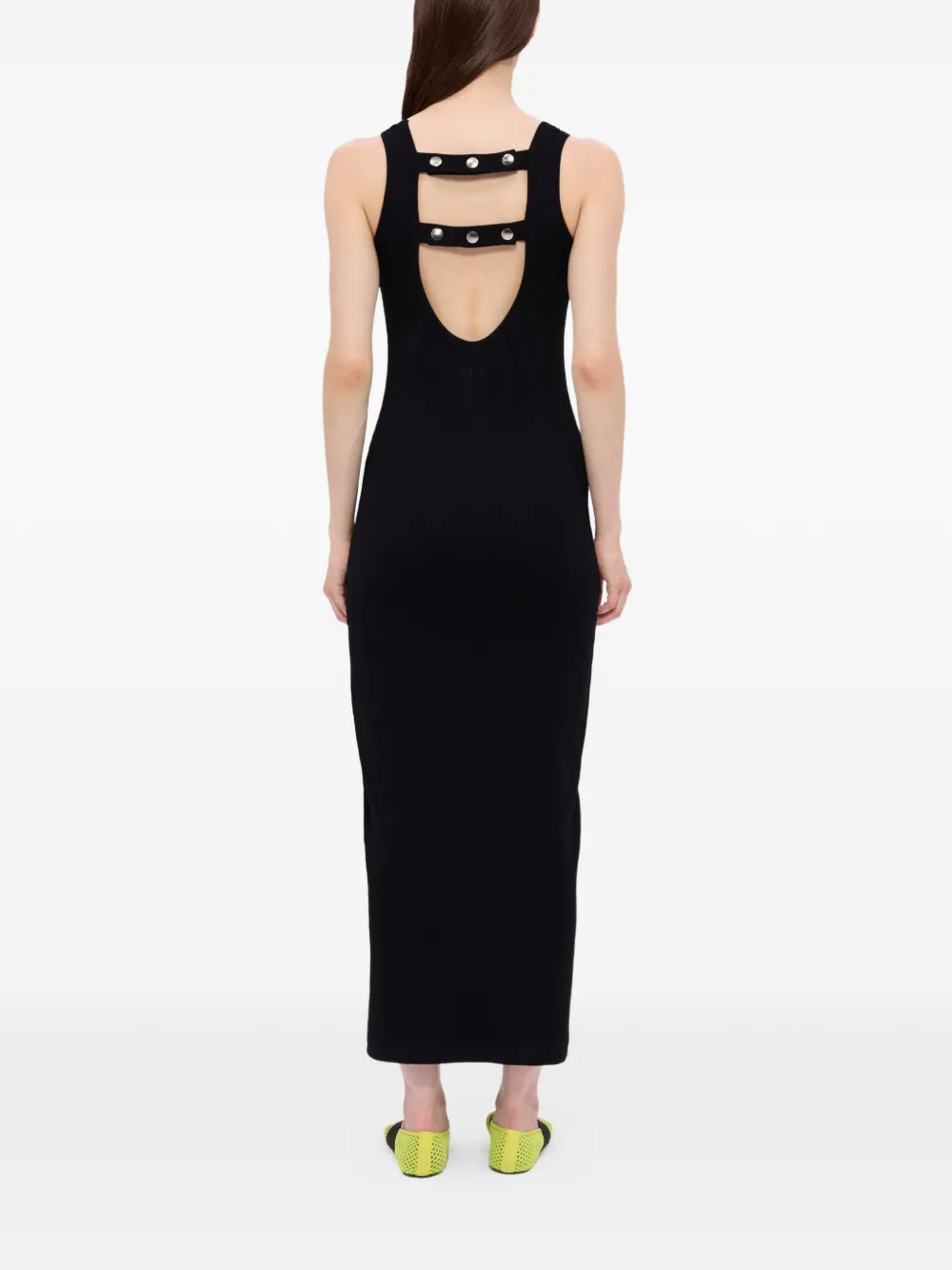 Stud-Detail Midi Dress