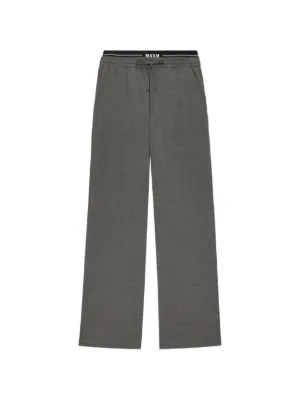 MM6 Maison Margiela wide-leg Trousers | Grey | FARFETCH NO