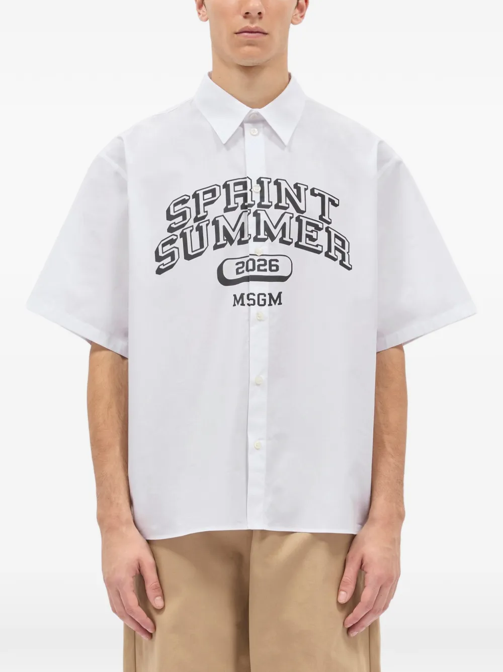  Msgm Graphic Shirt - White 