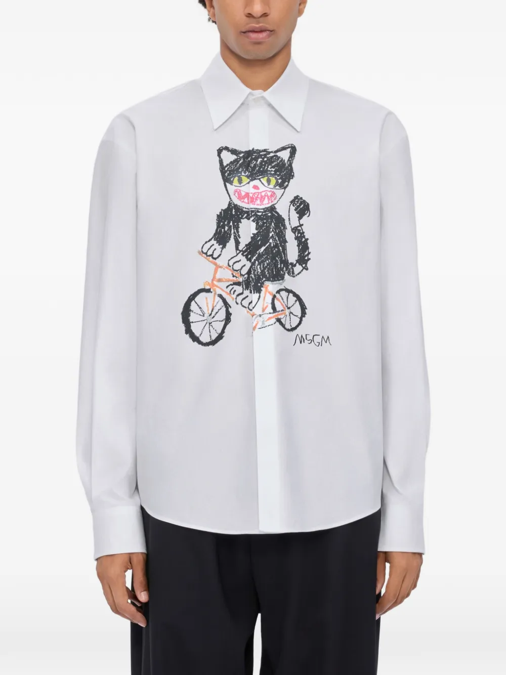 Cat-Print Shirt