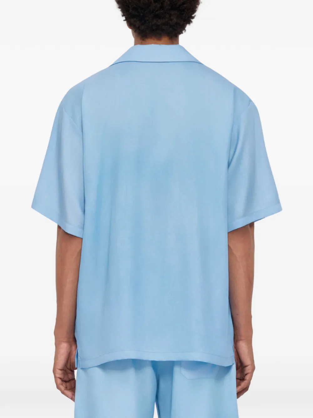 MSGM Overhemd met korte mouwen en zak Blauw