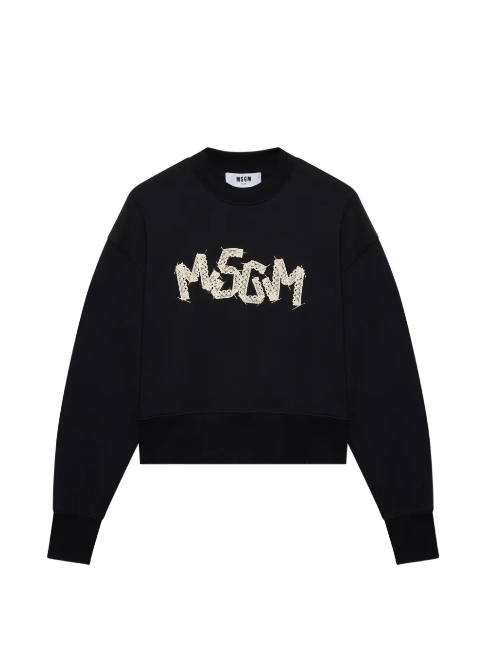 MSGM Felpa con ricamo - Nero
