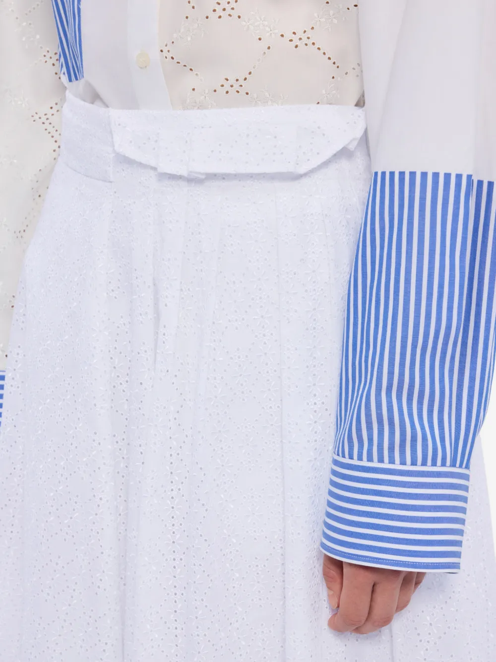 MSGM Midi-rok met ringlets Wit