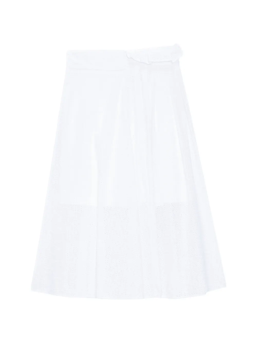 MSGM eyelet midi skirt - Bianco
