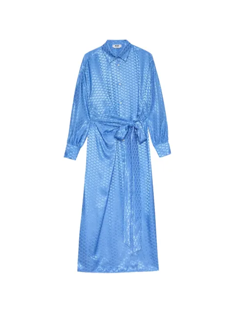 MSGM tie-waist patterned dress