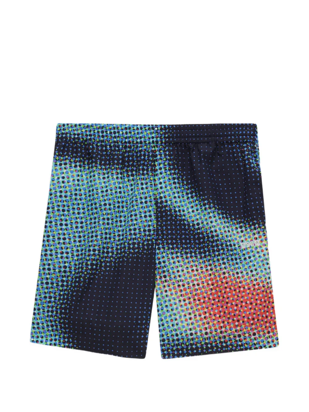 MSGM printed shorts - Blu