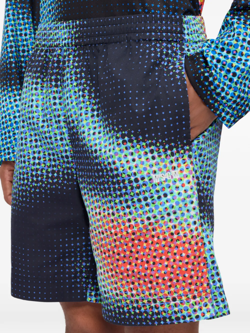 MSGM Shorts met print Blauw
