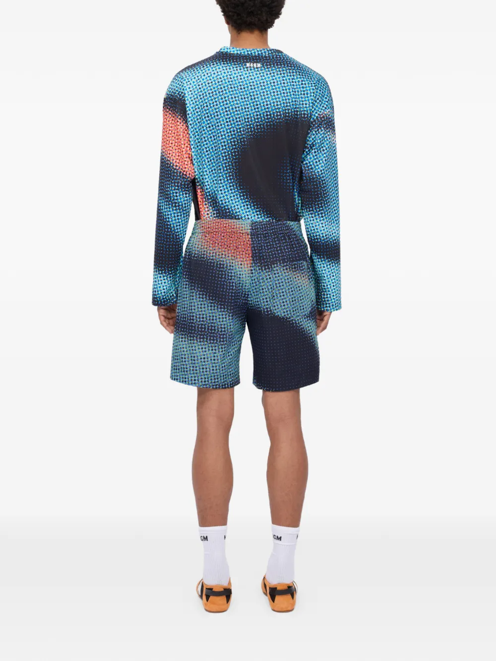 MSGM Shorts met print Blauw