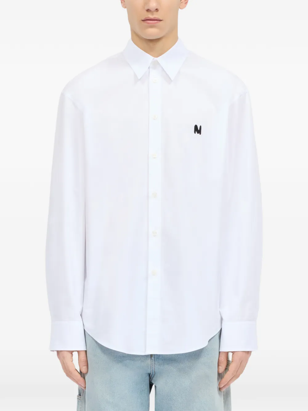  Msgm Camisa Con Apliques - Blanco 