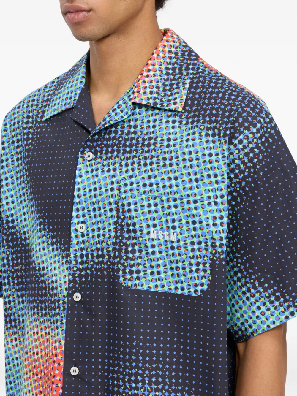 MSGM Overhemd met puntige zak Blauw