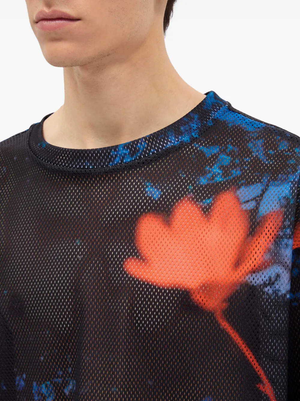 MSGM T-shirt met bloemenprint Zwart