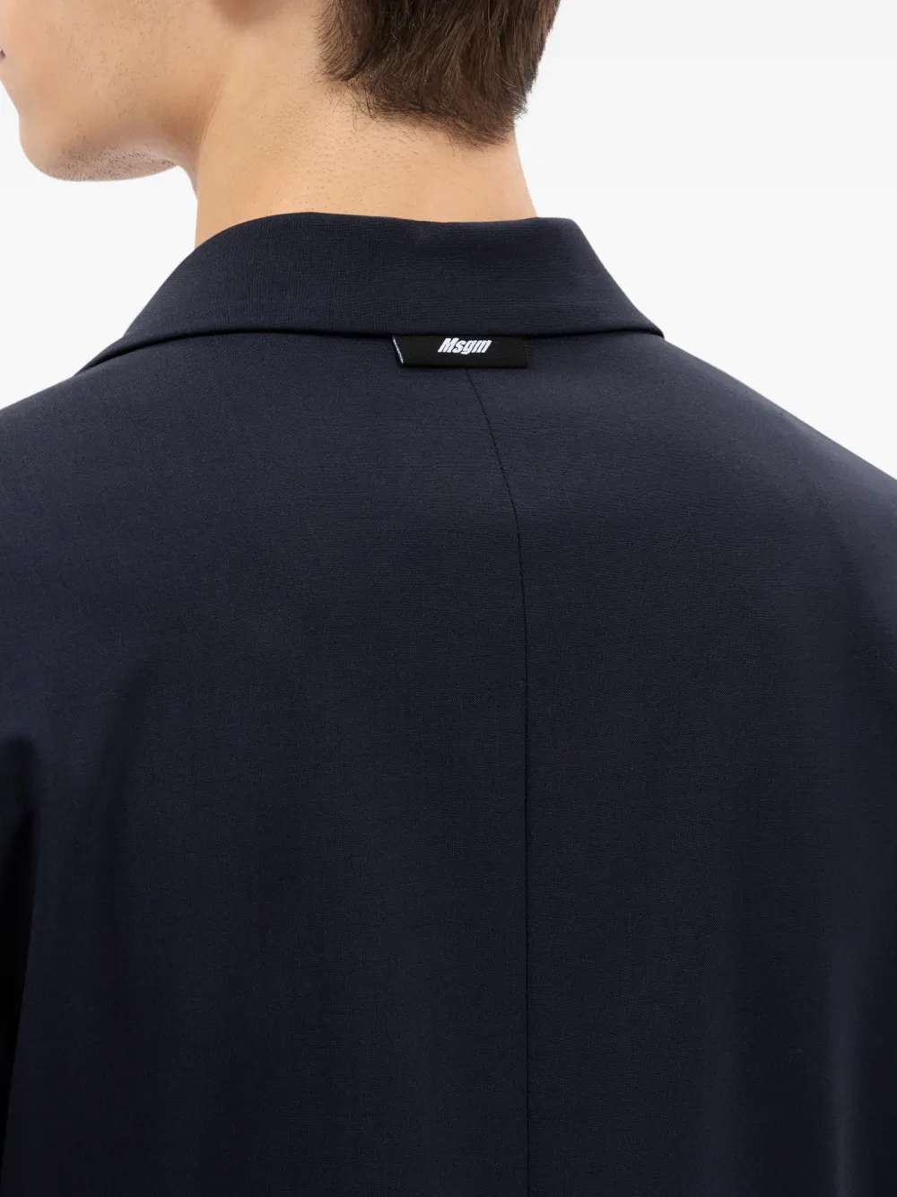MSGM Blazer met enkele rij knopen Blauw
