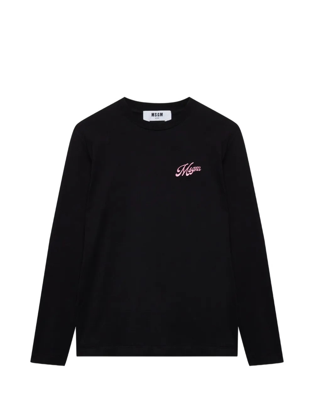 MSGM embroidered long-sleeve sweatshirt - Nero