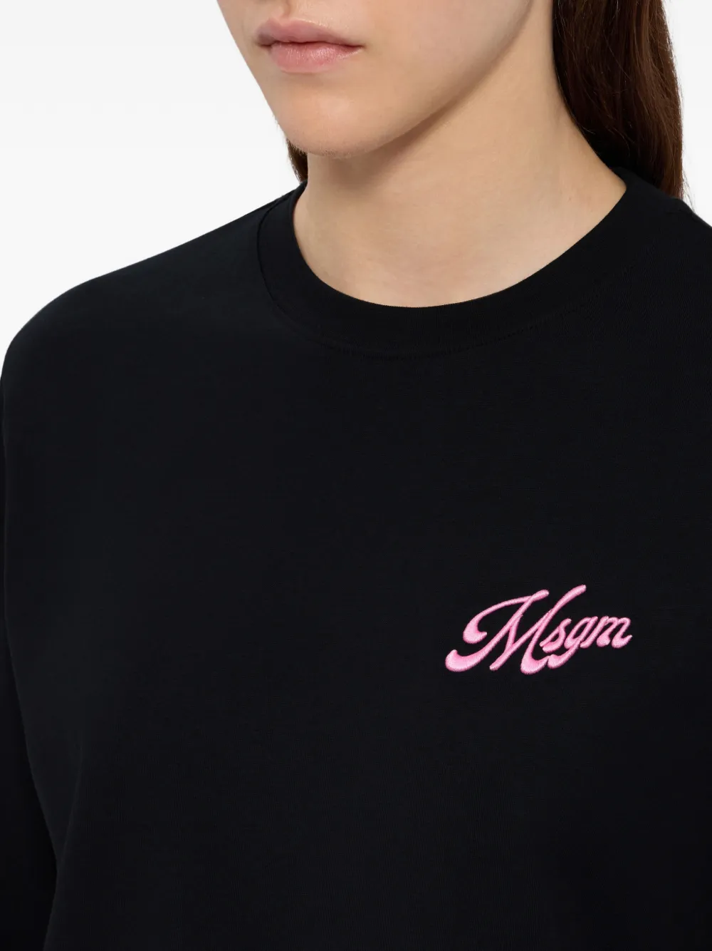 MSGM Sweater met borduurwerk Zwart
