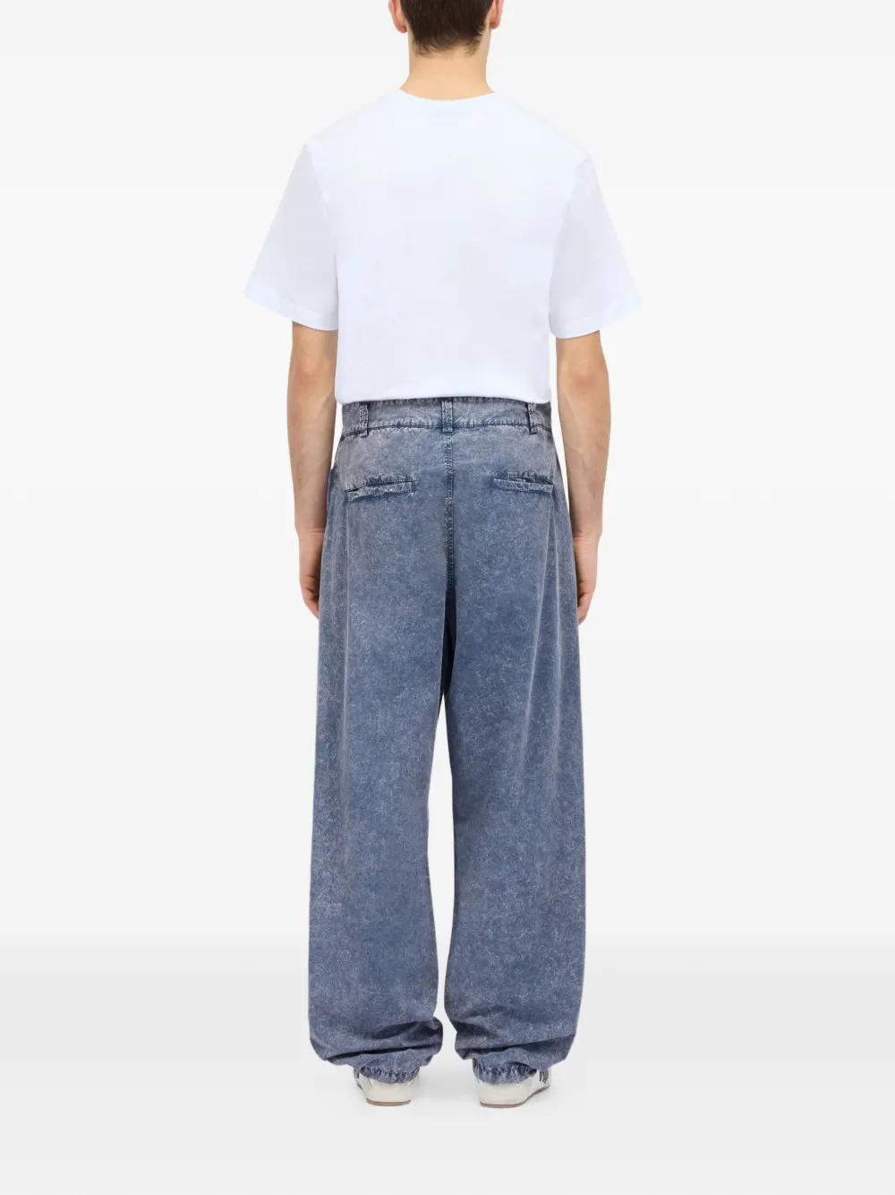  Msgm Acid-wash Wide-leg Jeans - Blue 