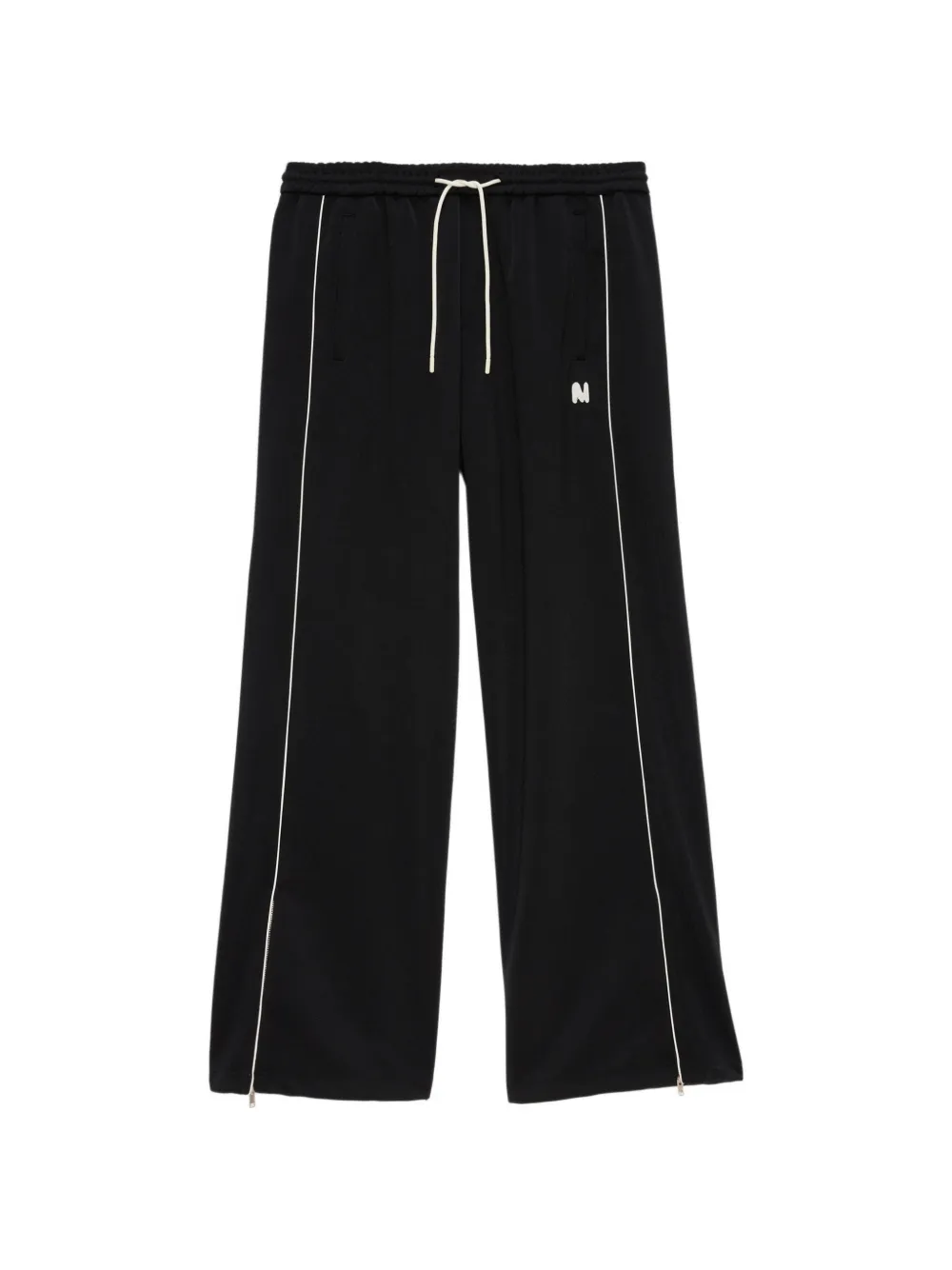 MSGM MWAVE-embroidery track pants - Nero
