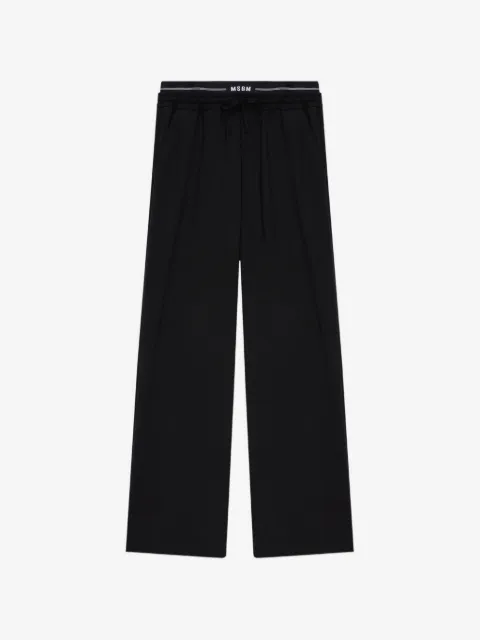 MSGM drawstring-fastening logo-waistband trousers